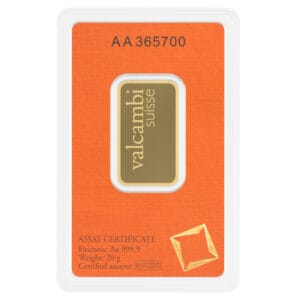 Valcambi Suisse 20 Grams Gold Bar 24KT