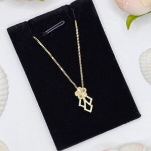 18K Gold Flower Necklace