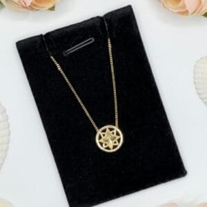 18K Gold Double Star Necklace
