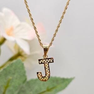 18K Gold Alphabet Necklace