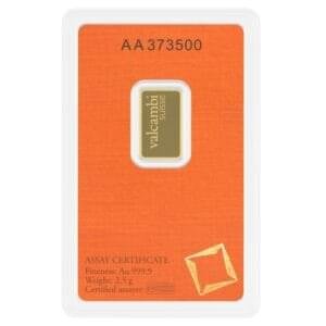 Valcambi Suisse 2.5 Grams Gold Bar 24KT